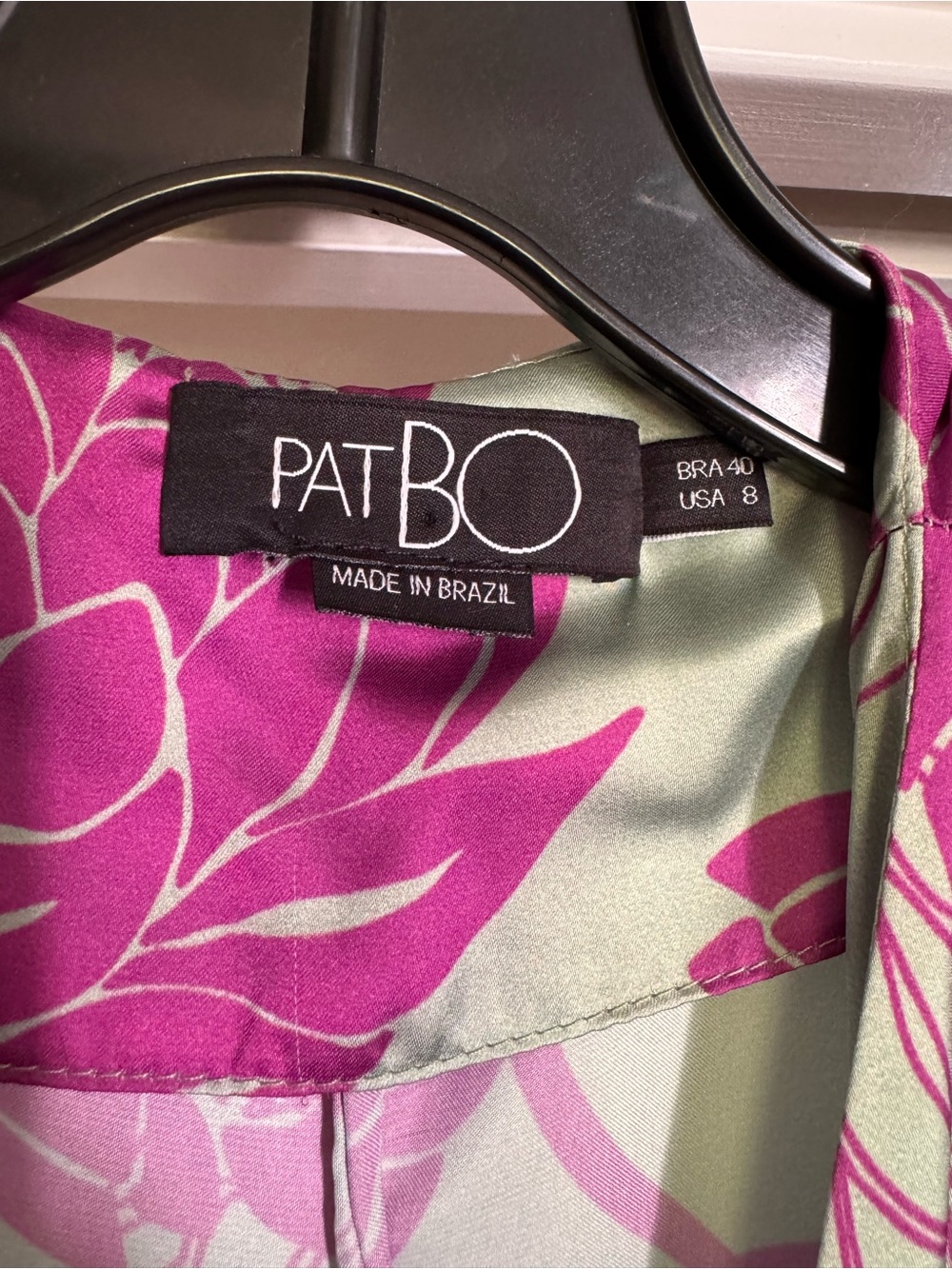 PatBO Mint Green and Magenta Floral Wrap Maxi Dress - Picture 3 of 4